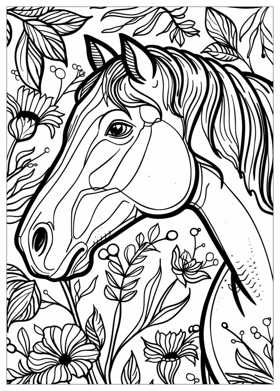 Adult Horse Coloring Pages-1