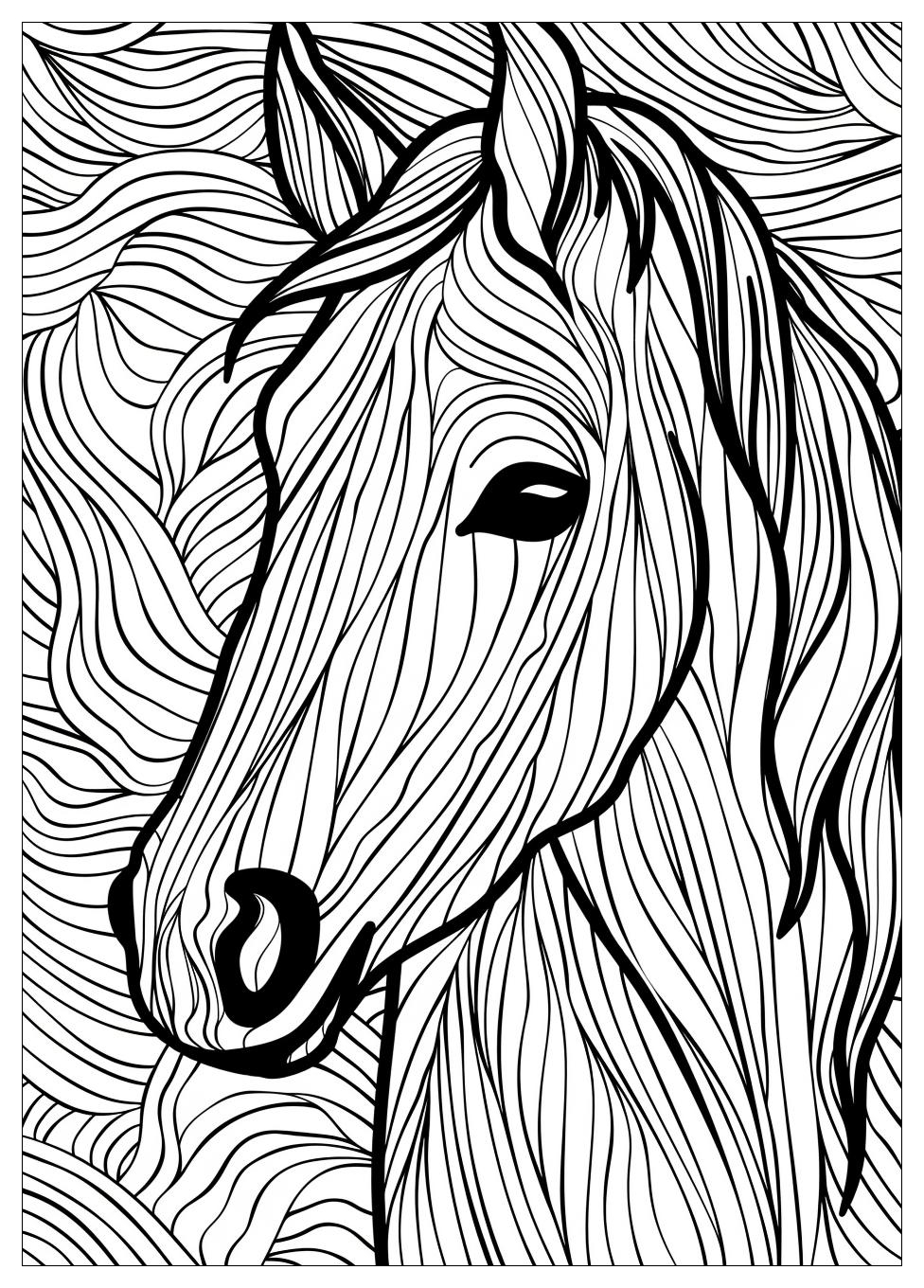 Adult Horse Coloring Pages-11