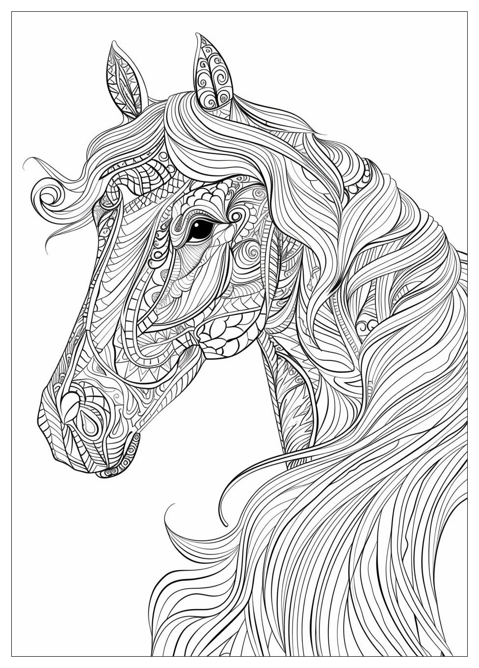 Adult Horse Coloring Pages-13