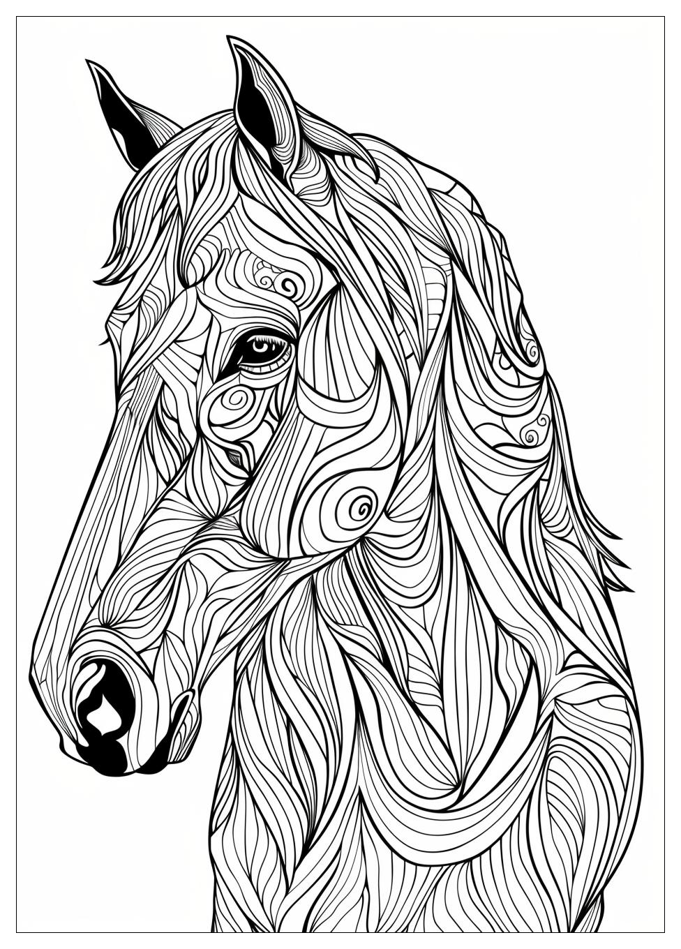 Adult Horse Coloring Pages-16
