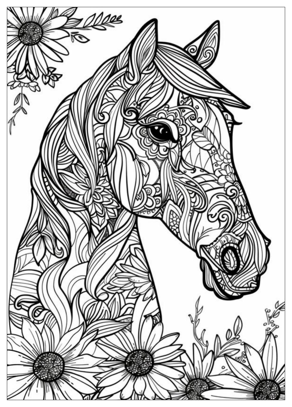Adult Horse Coloring Pages-2