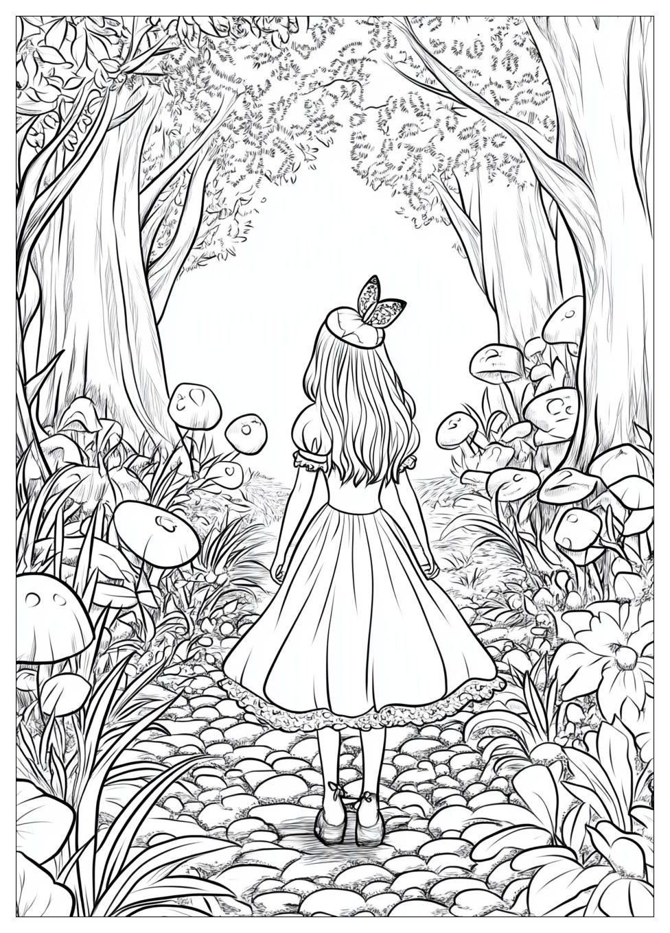 Alice In Wonderland Coloring Pages-12