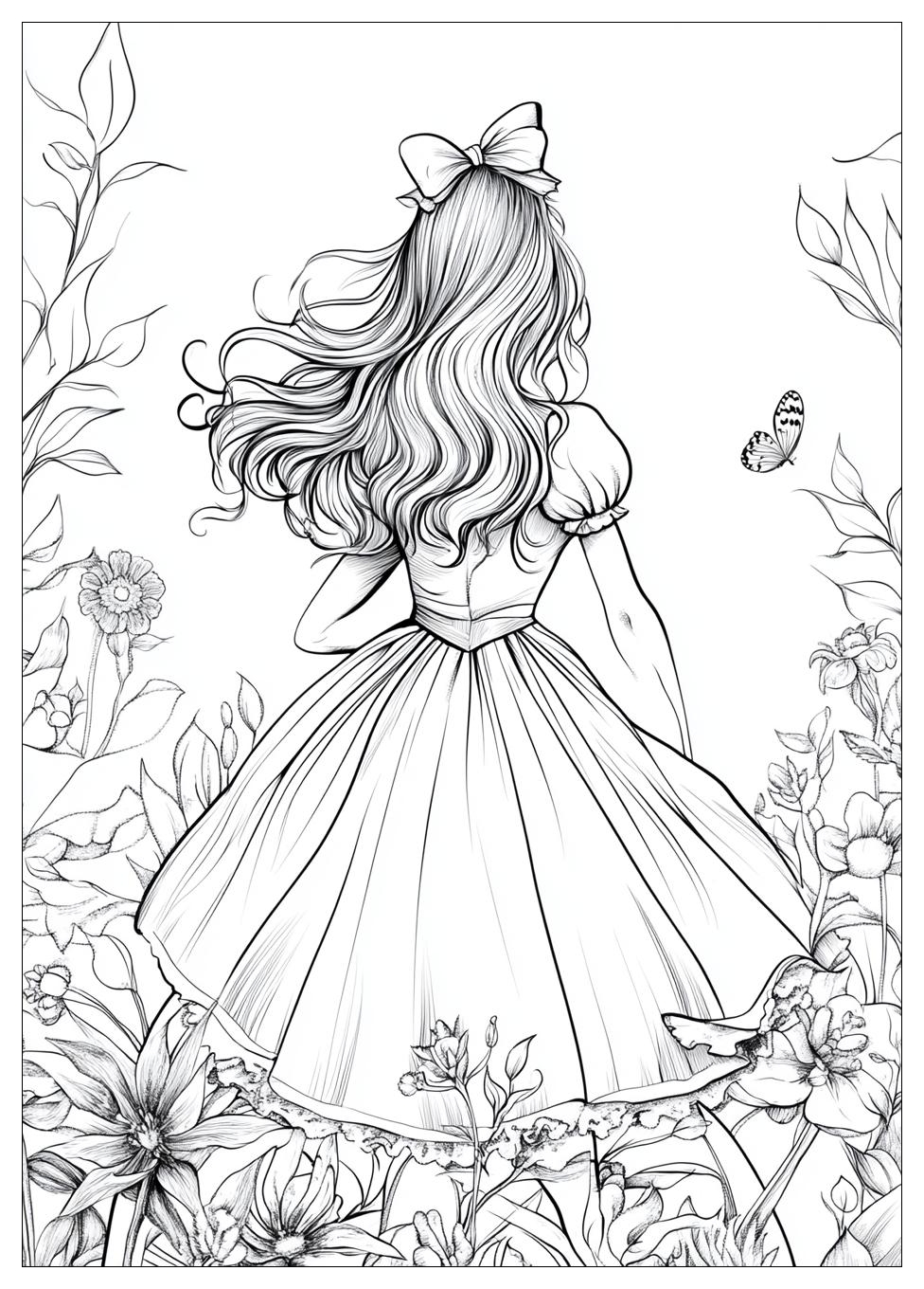 Alice In Wonderland Coloring Pages-16