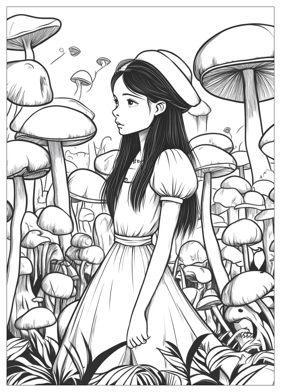 Alice In Wonderland Coloring Pages-2