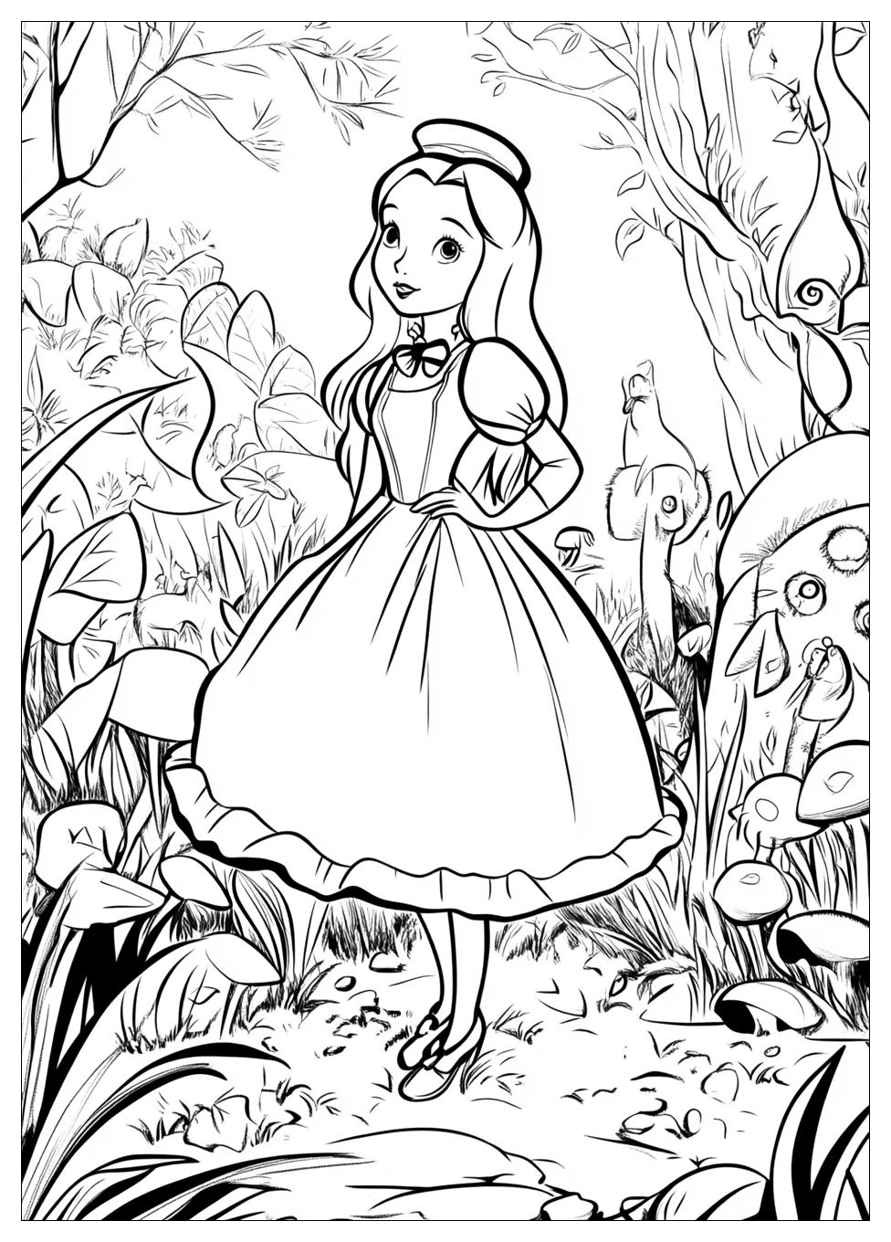 Alice In Wonderland Coloring Pages-3