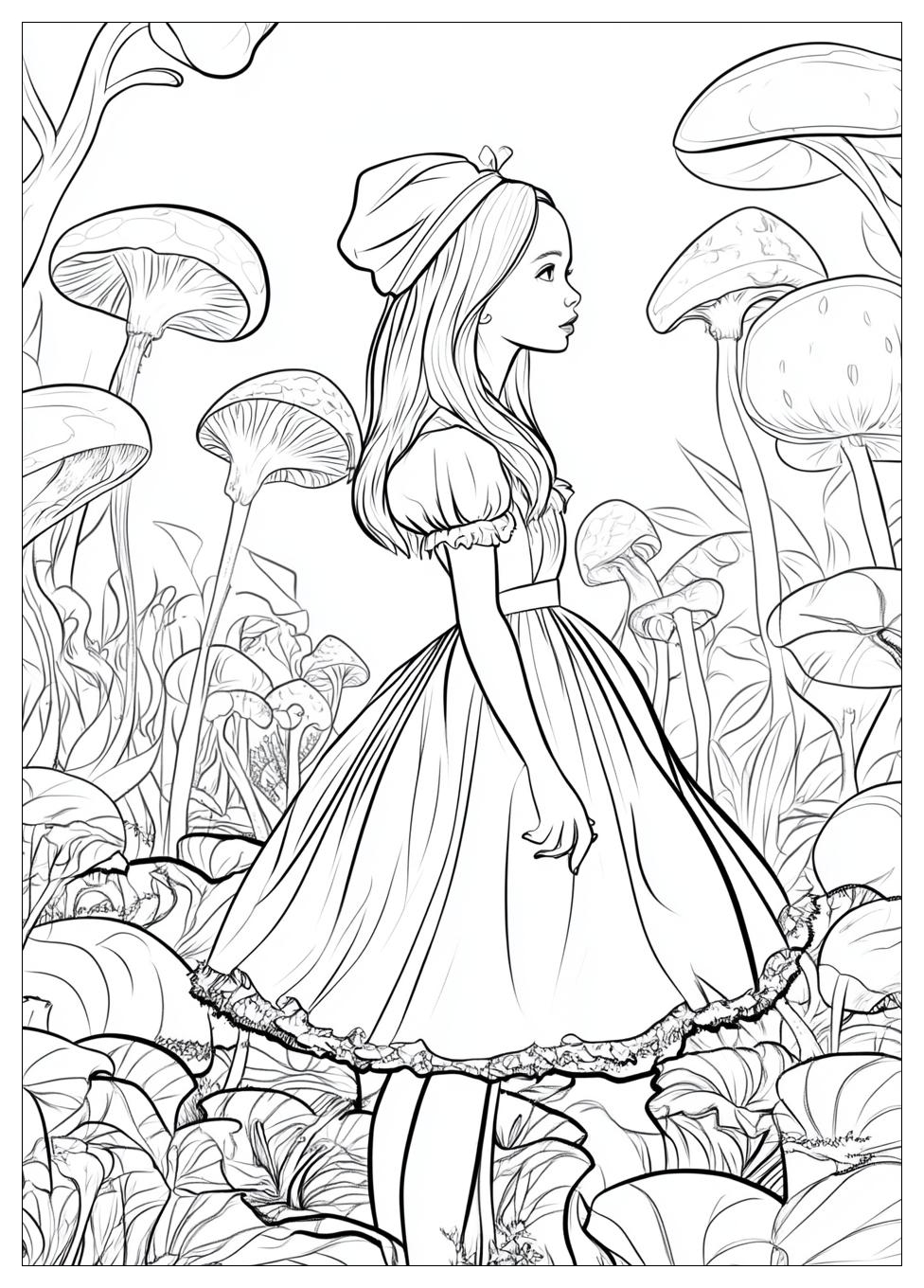 Alice In Wonderland Coloring Pages-4