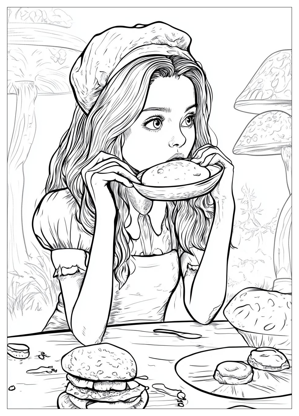 Alice In Wonderland Coloring Pages-6