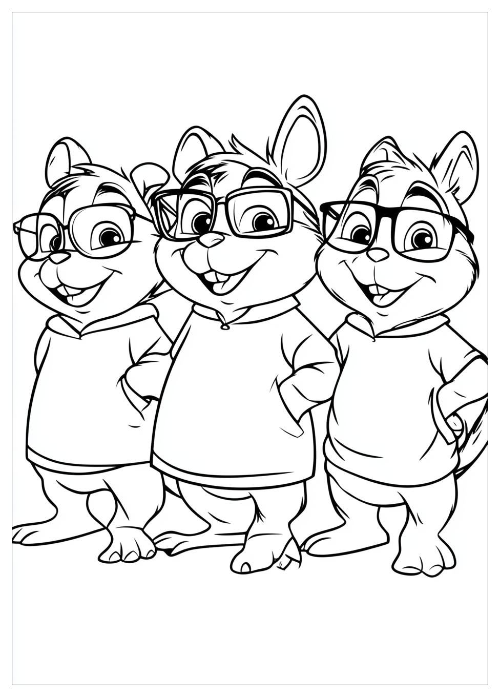 Alvin And The Chipmunks Coloring Pages-1
