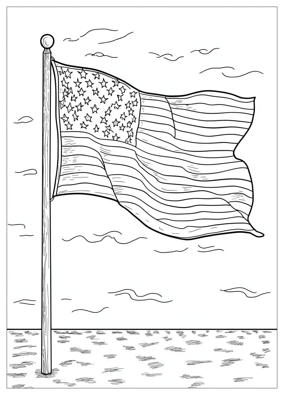 American Flag Coloring Pages-10