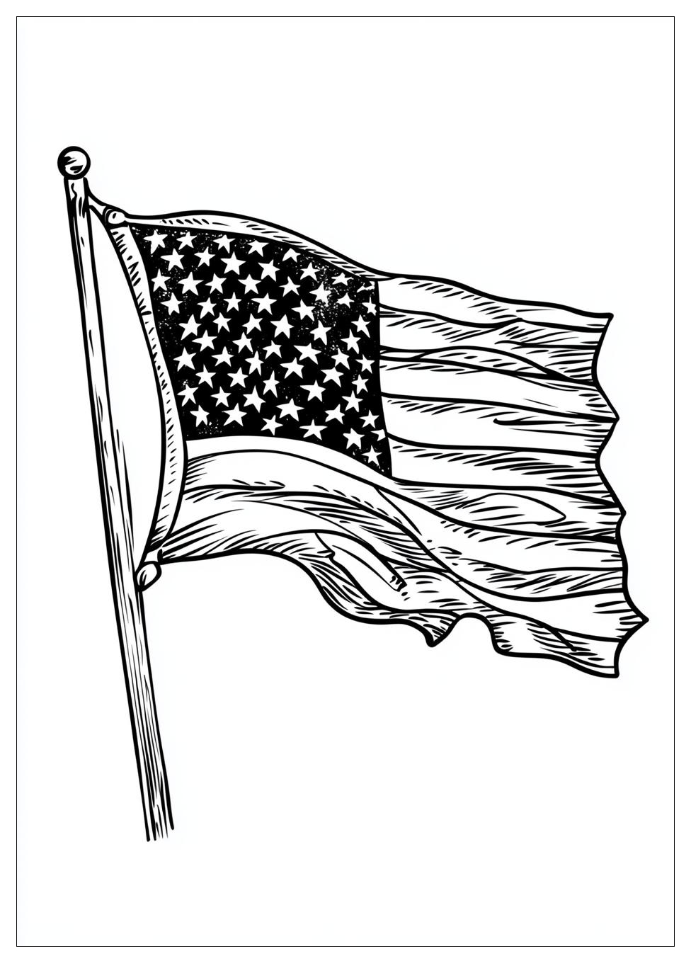 American Flag Coloring Pages-14