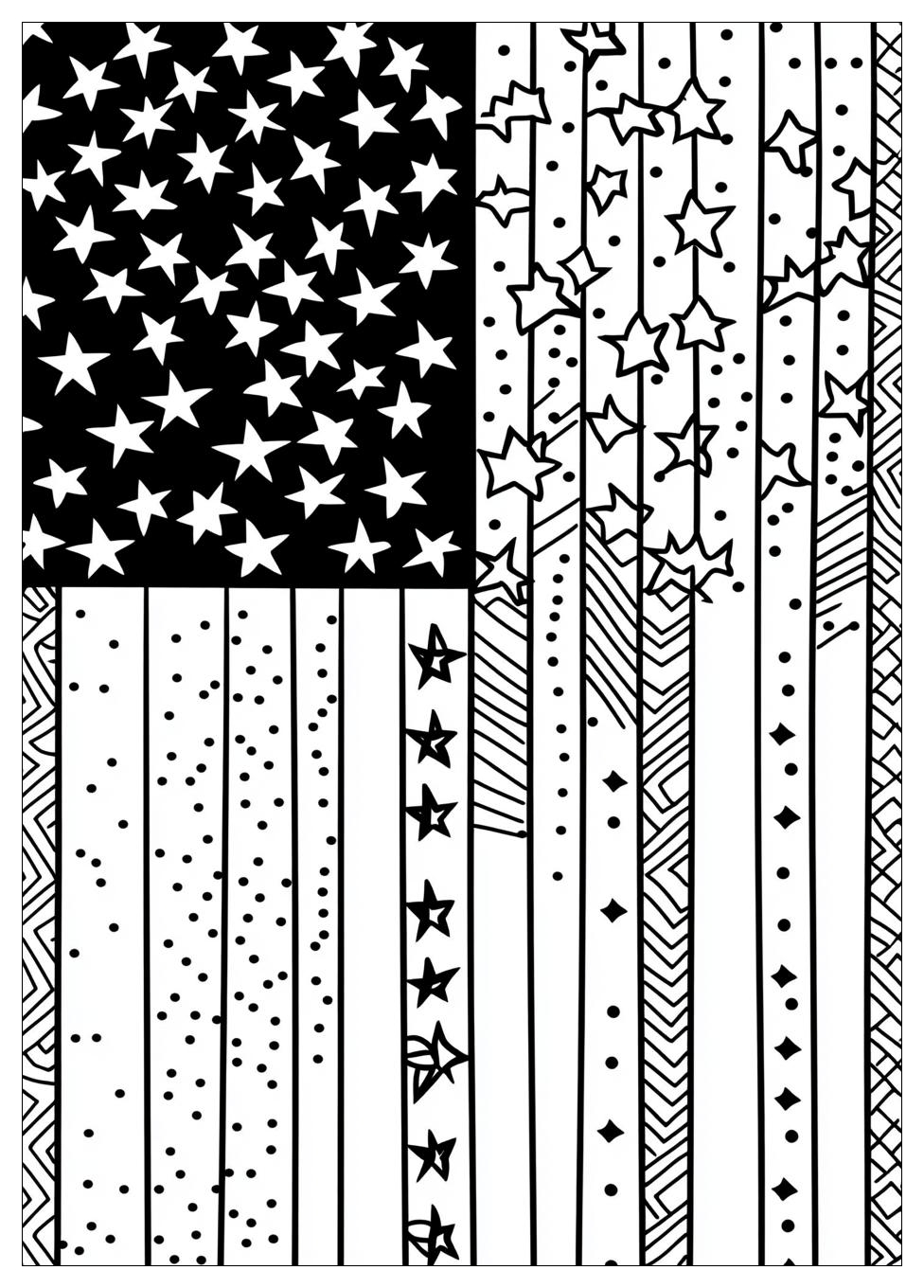 American Flag Coloring Pages-17