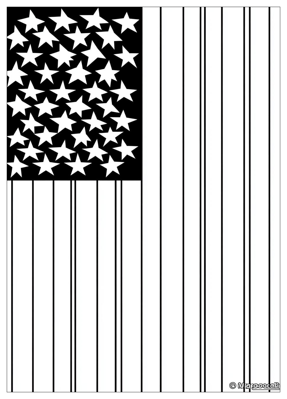 American Flag Coloring Pages-18