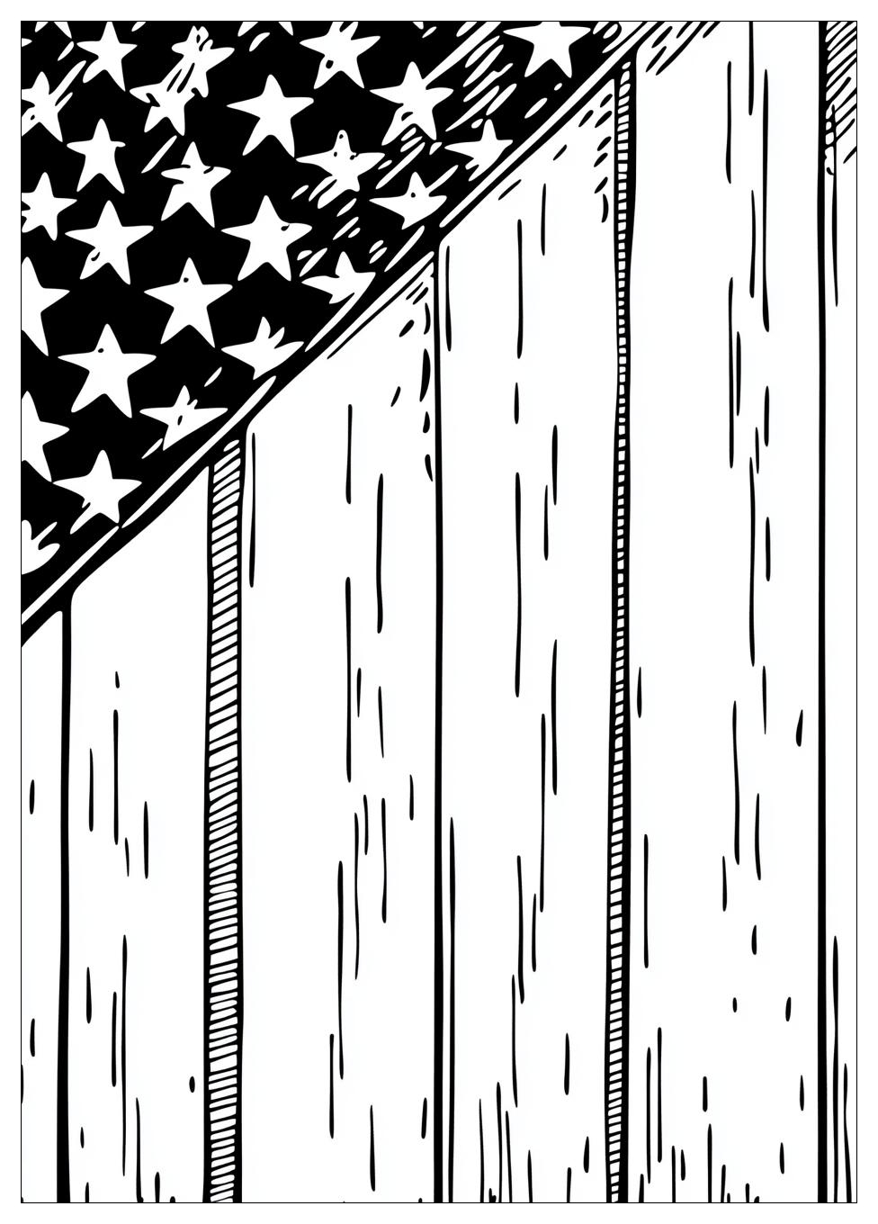 American Flag Coloring Pages-19