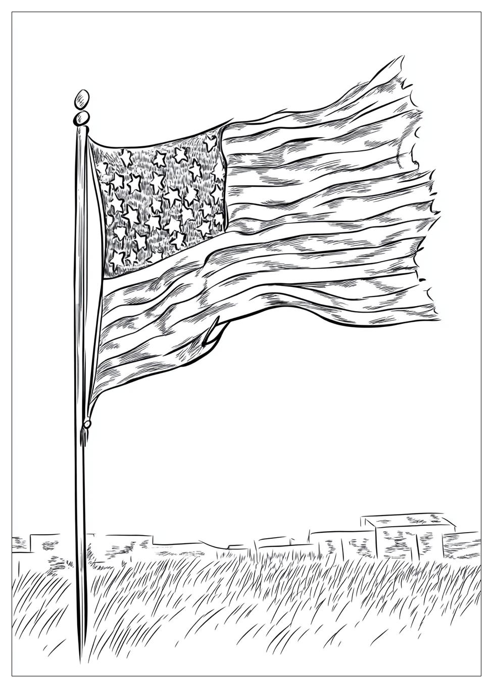 American Flag Coloring Pages-20