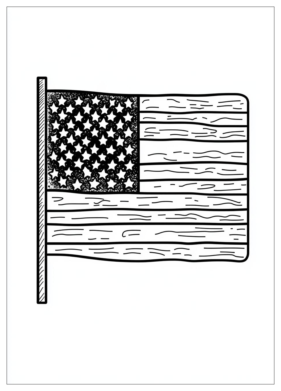 American Flag Coloring Pages-3