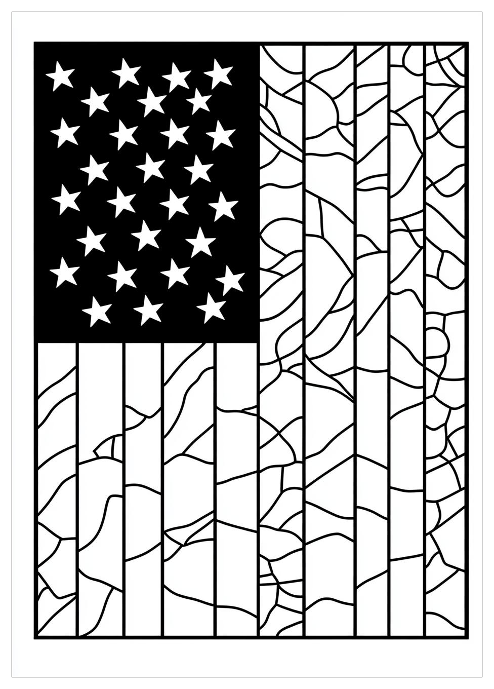 American Flag Coloring Pages-4