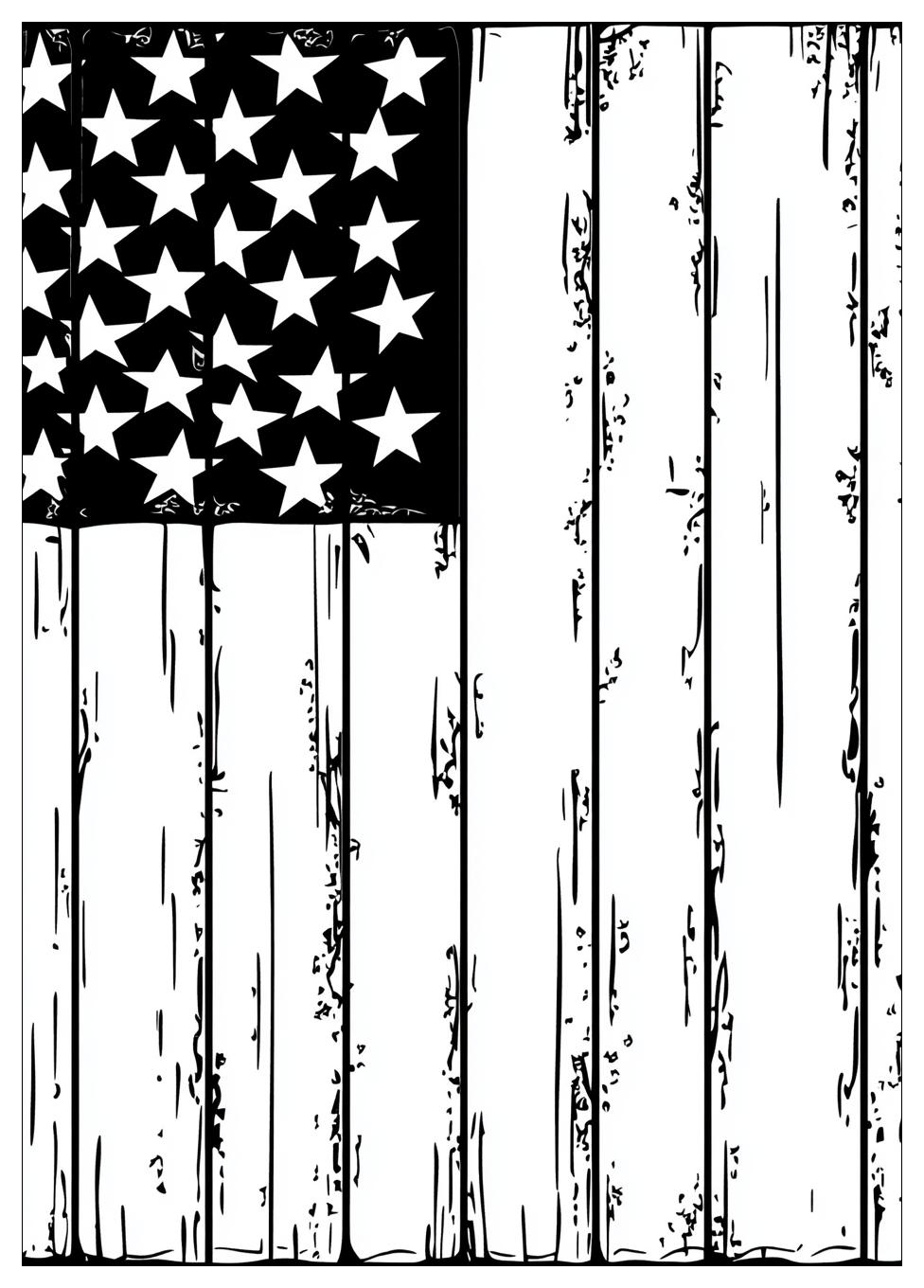 American Flag Coloring Pages-7