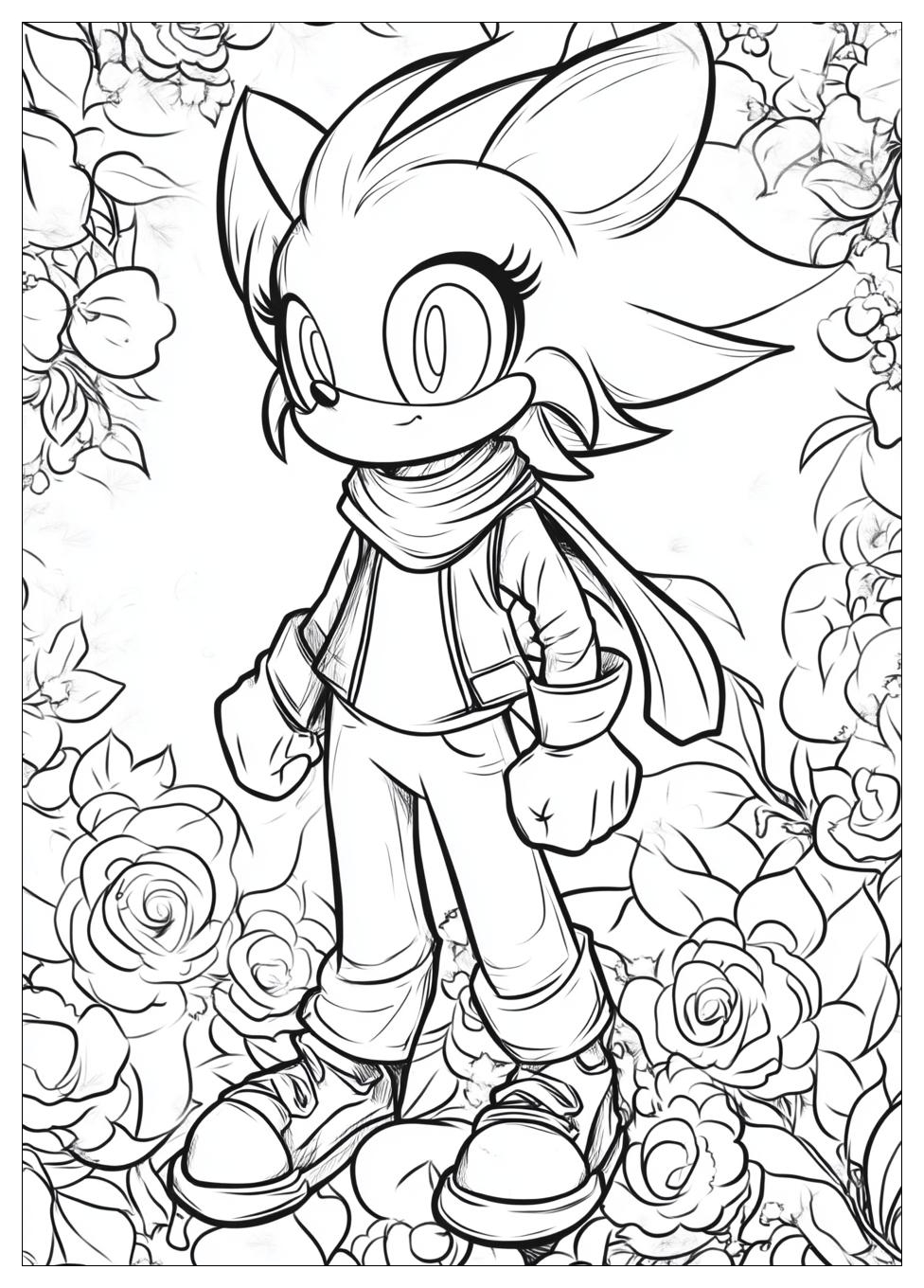 Amy Rose Coloring Pages-1