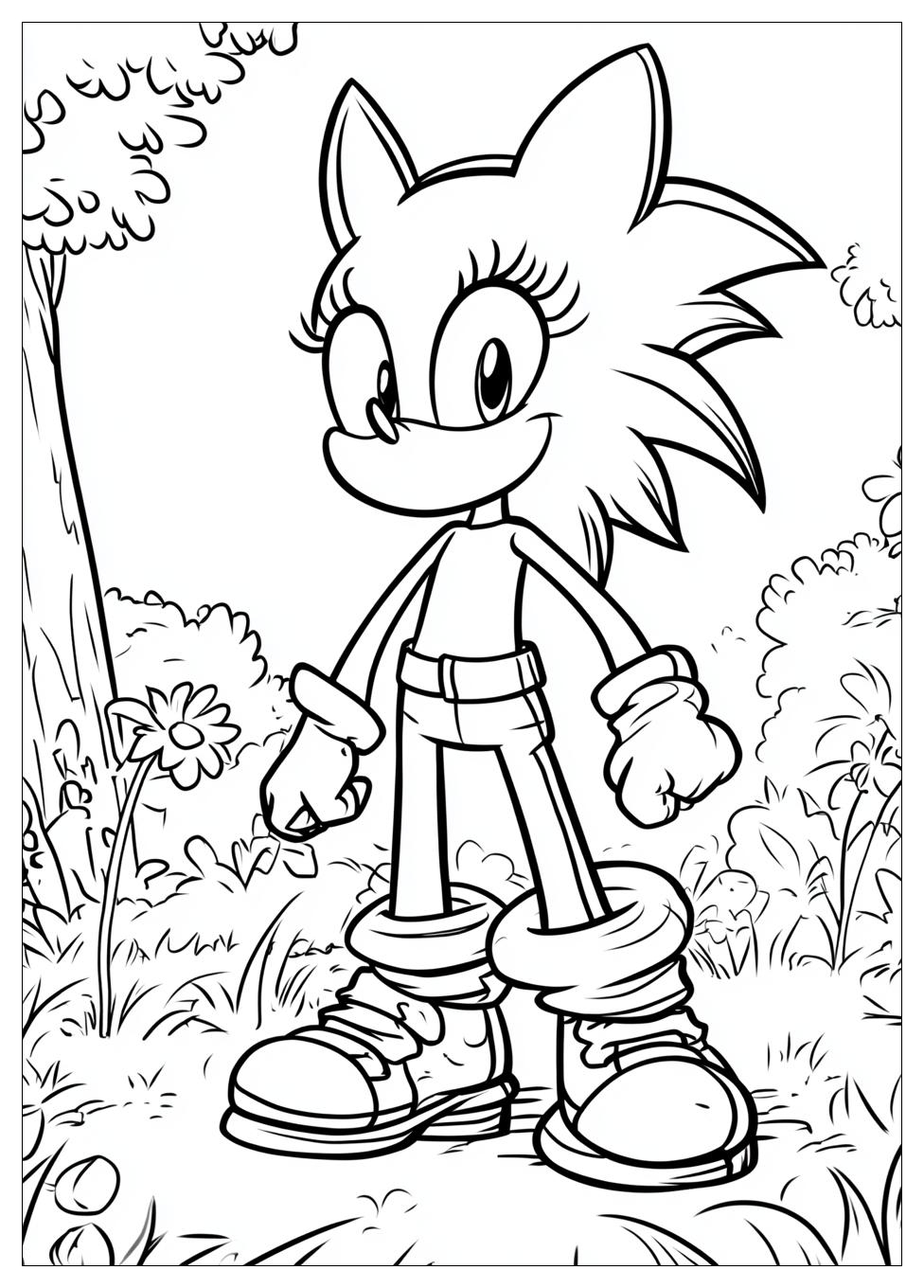Amy Rose Coloring Pages-10