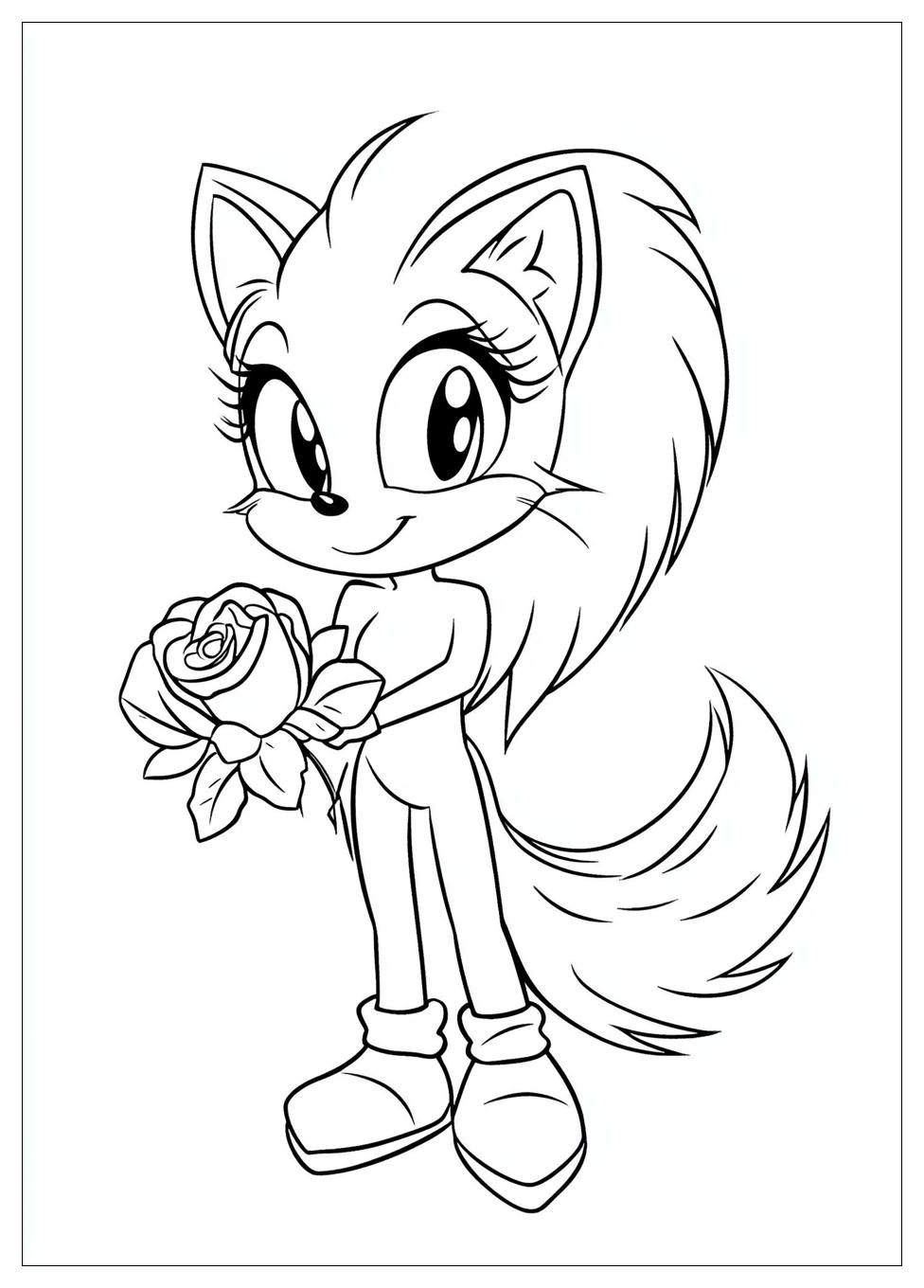 Amy Rose Coloring Pages-17