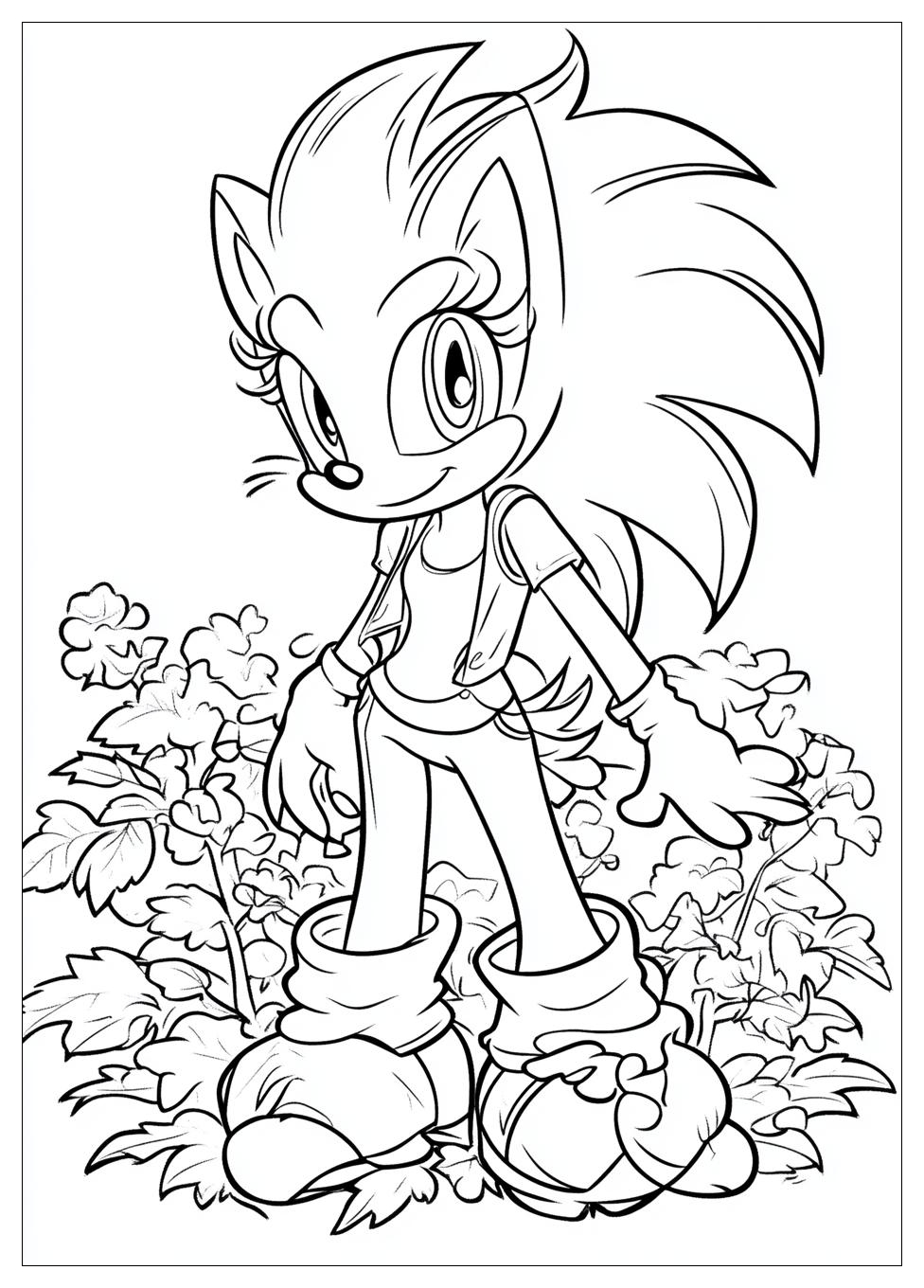 Amy Rose Coloring Pages-5