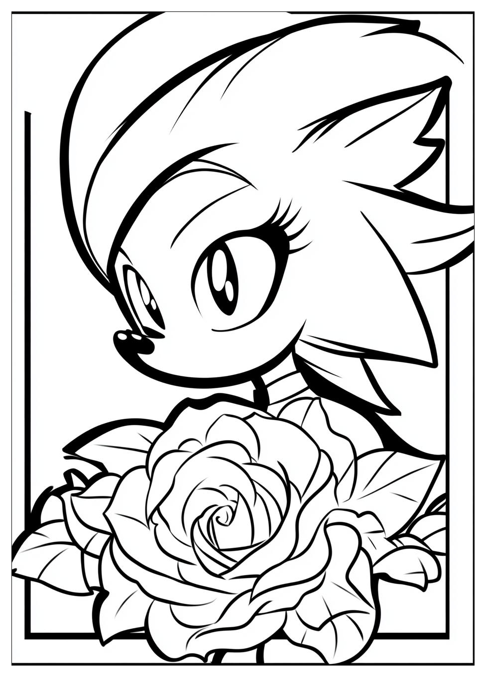 Amy Rose Coloring Pages-8
