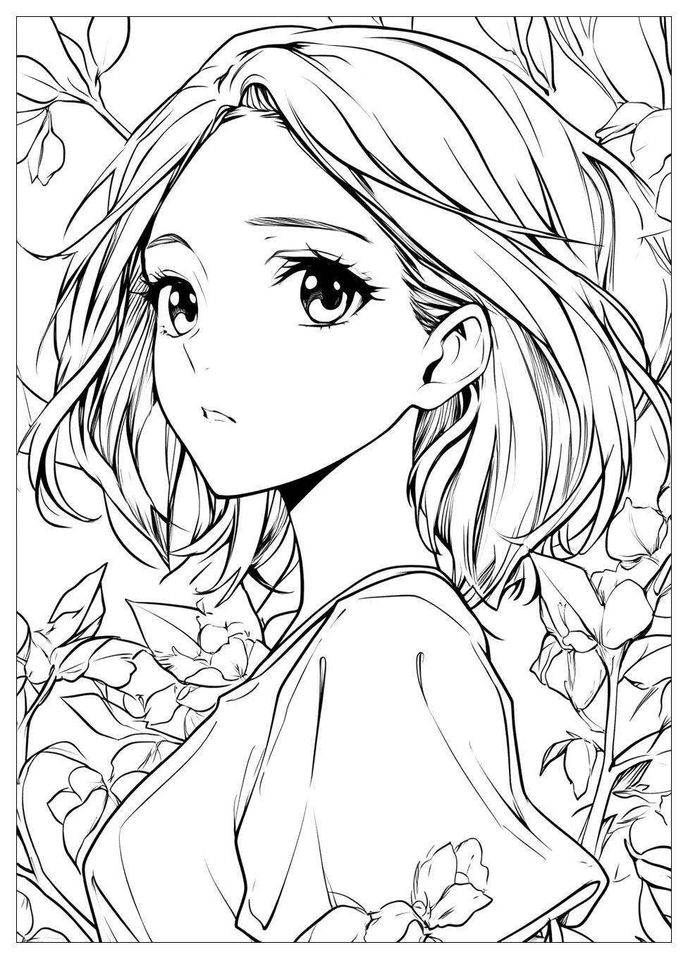 Free Printable Anime Coloring Pages 5 Anime Coloring Pages-5
