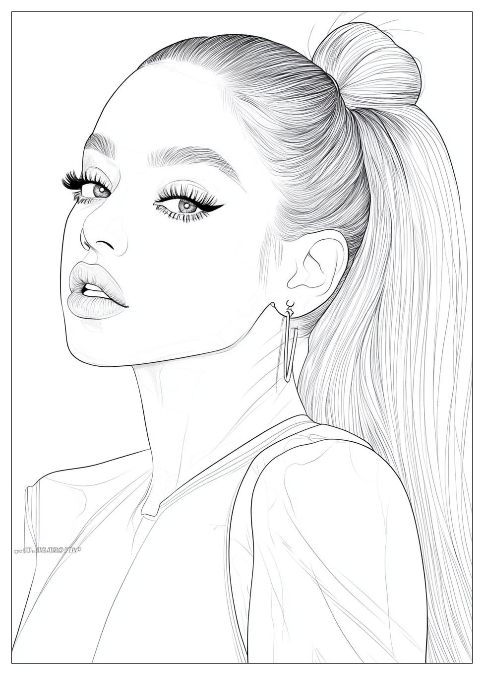 Free Printable Ariana Grande Coloring Pages 16 Ariana Grande Coloring Pages-16