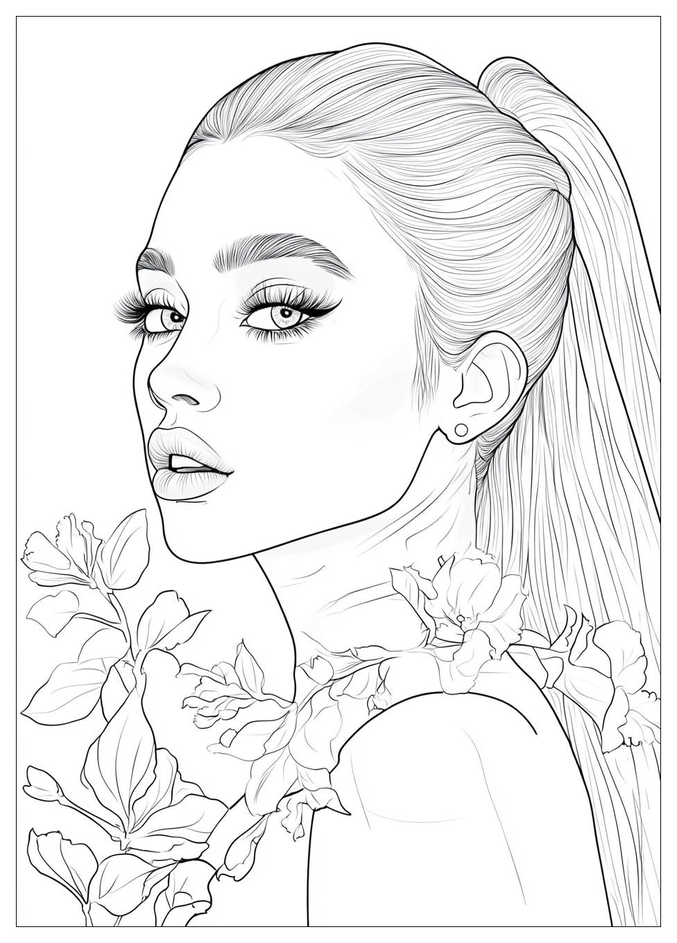 Free Printable Ariana Grande Coloring Pages 17 Ariana Grande Coloring Pages-17