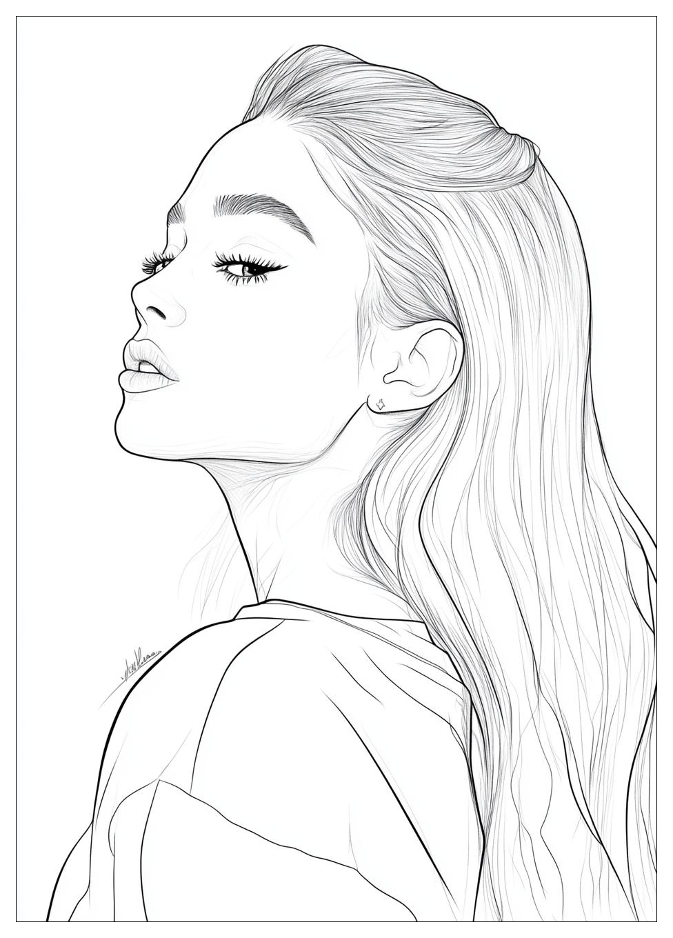 Free Printable Ariana Grande Coloring Pages 18 Ariana Grande Coloring Pages-18