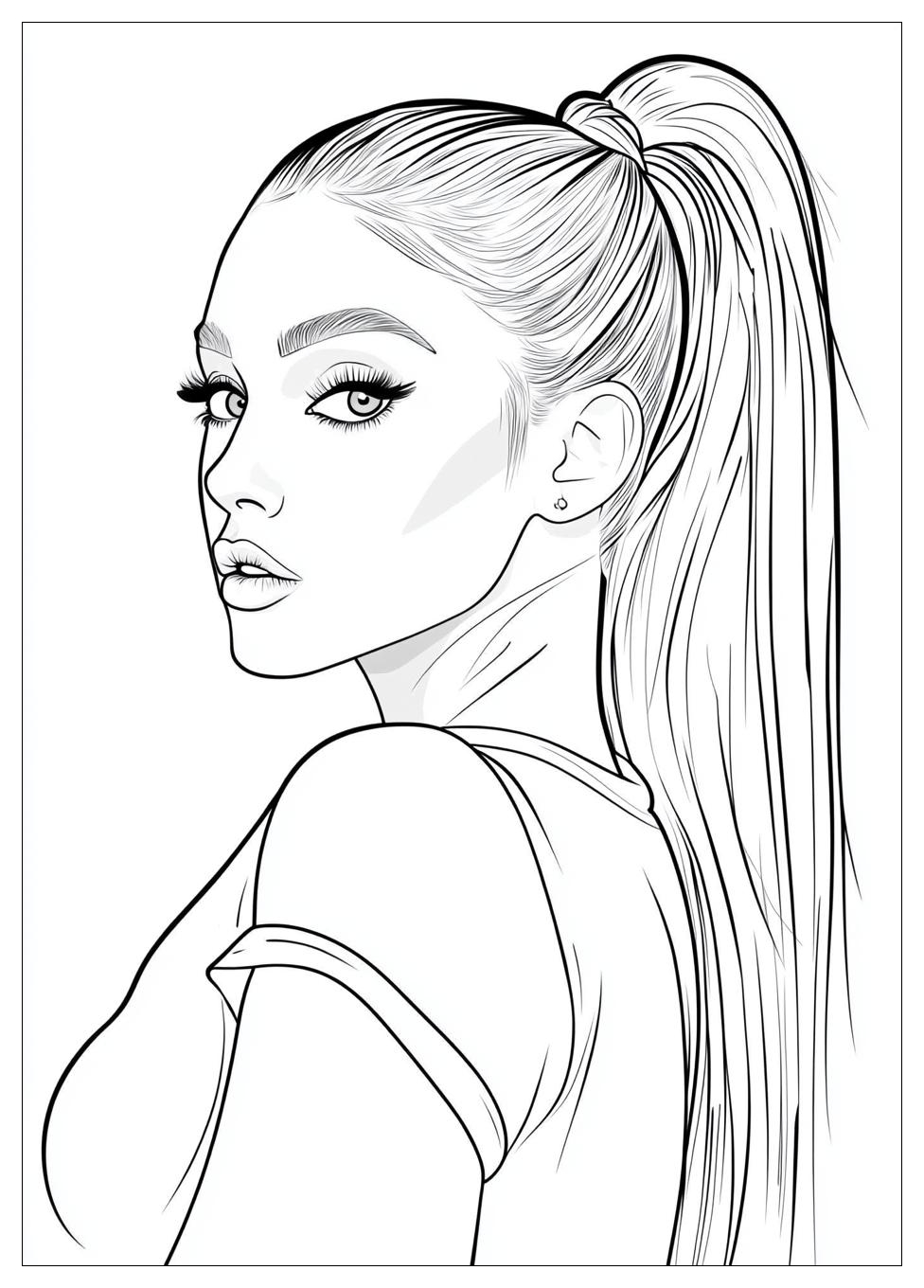 Free Printable Ariana Grande Coloring Pages 4 Ariana Grande Coloring Pages-4