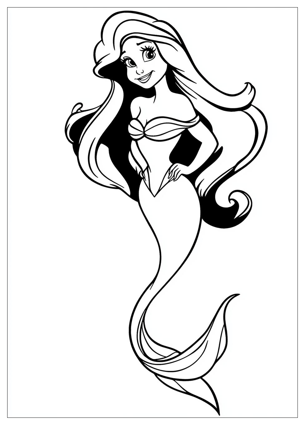Ariel Coloring Pages-1