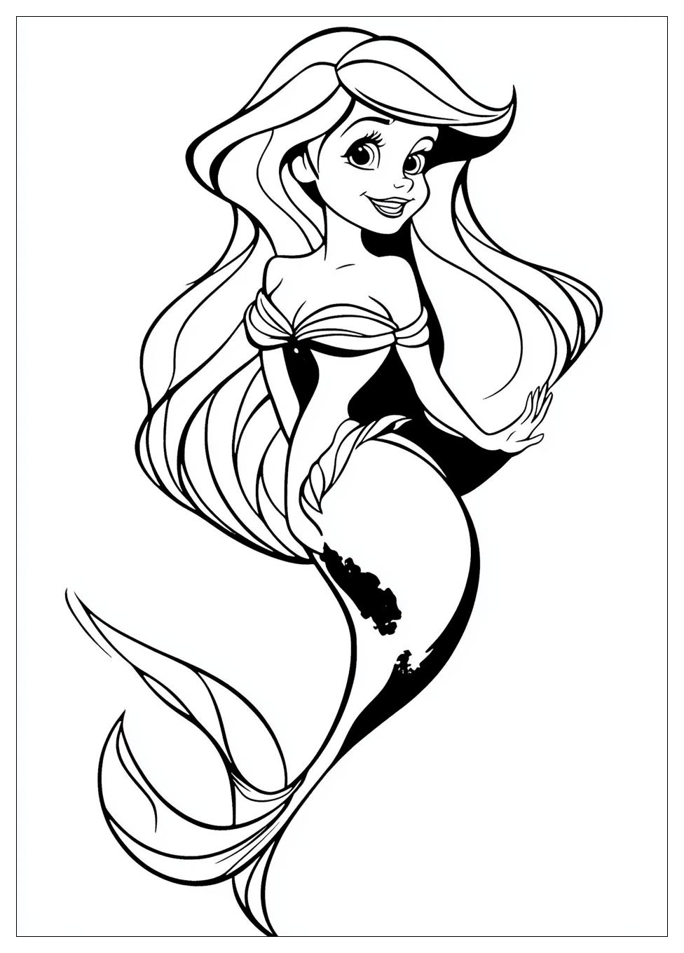 Ariel Coloring Pages-11