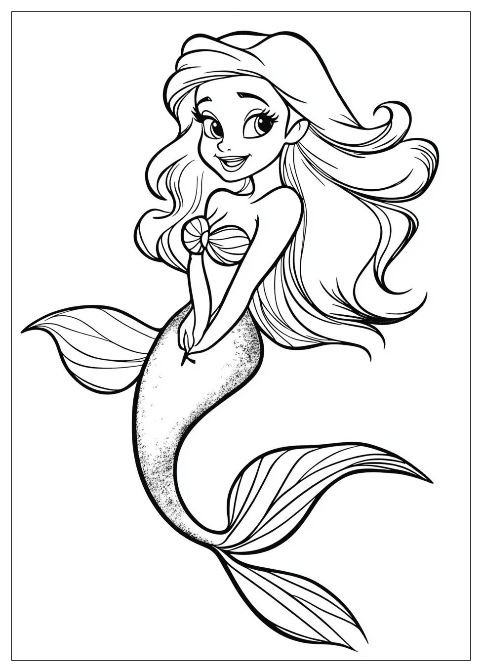 Ariel Coloring Pages-16