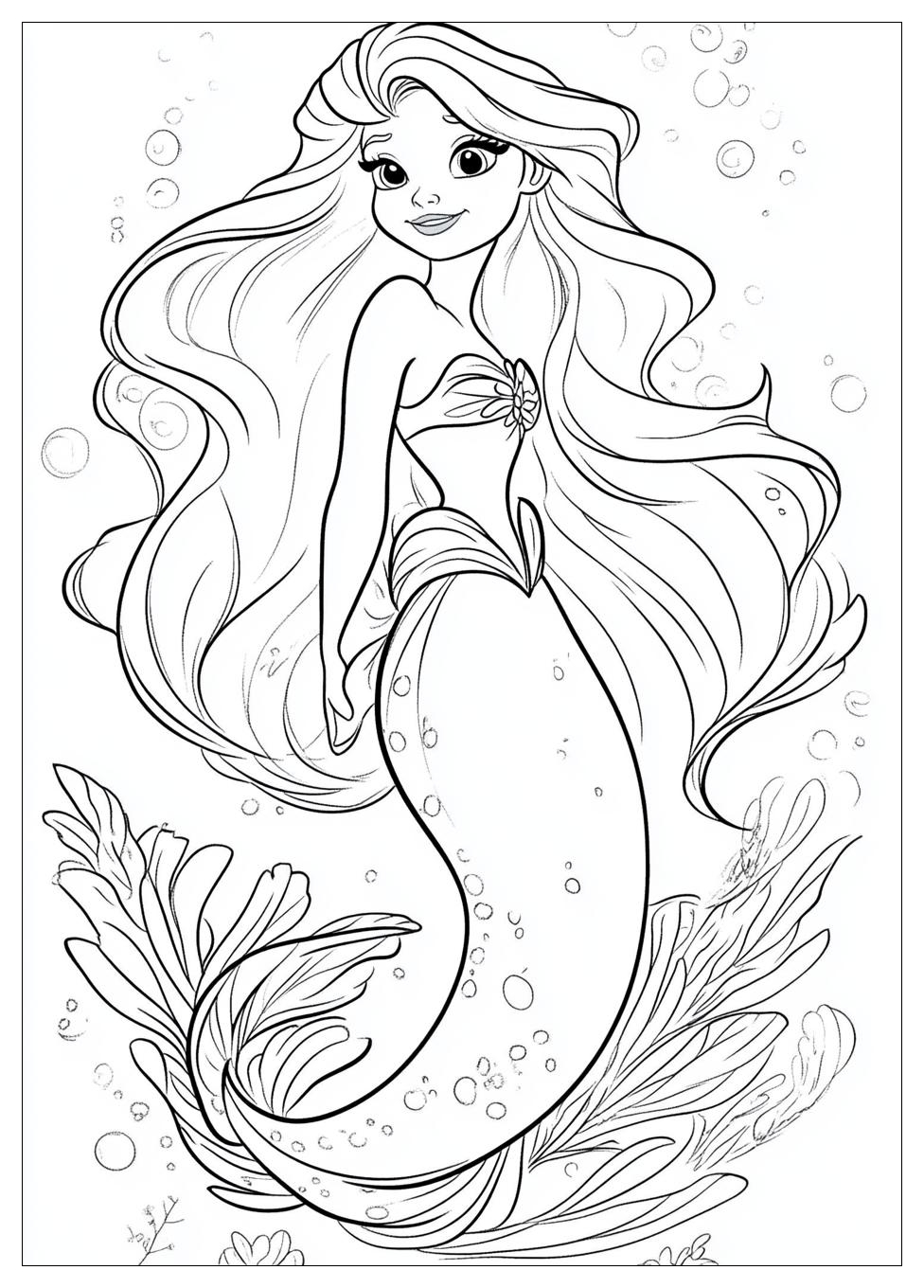 Ariel Coloring Pages-17