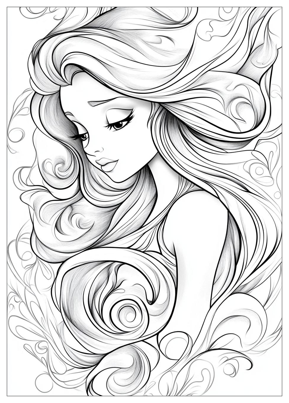 Ariel Coloring Pages-19