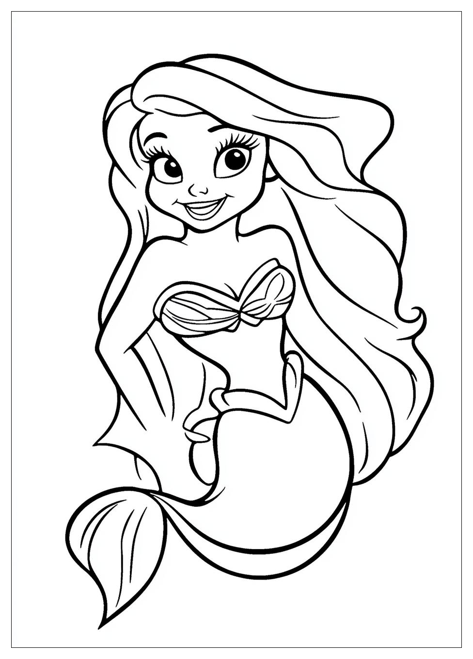 Ariel Coloring Pages-2