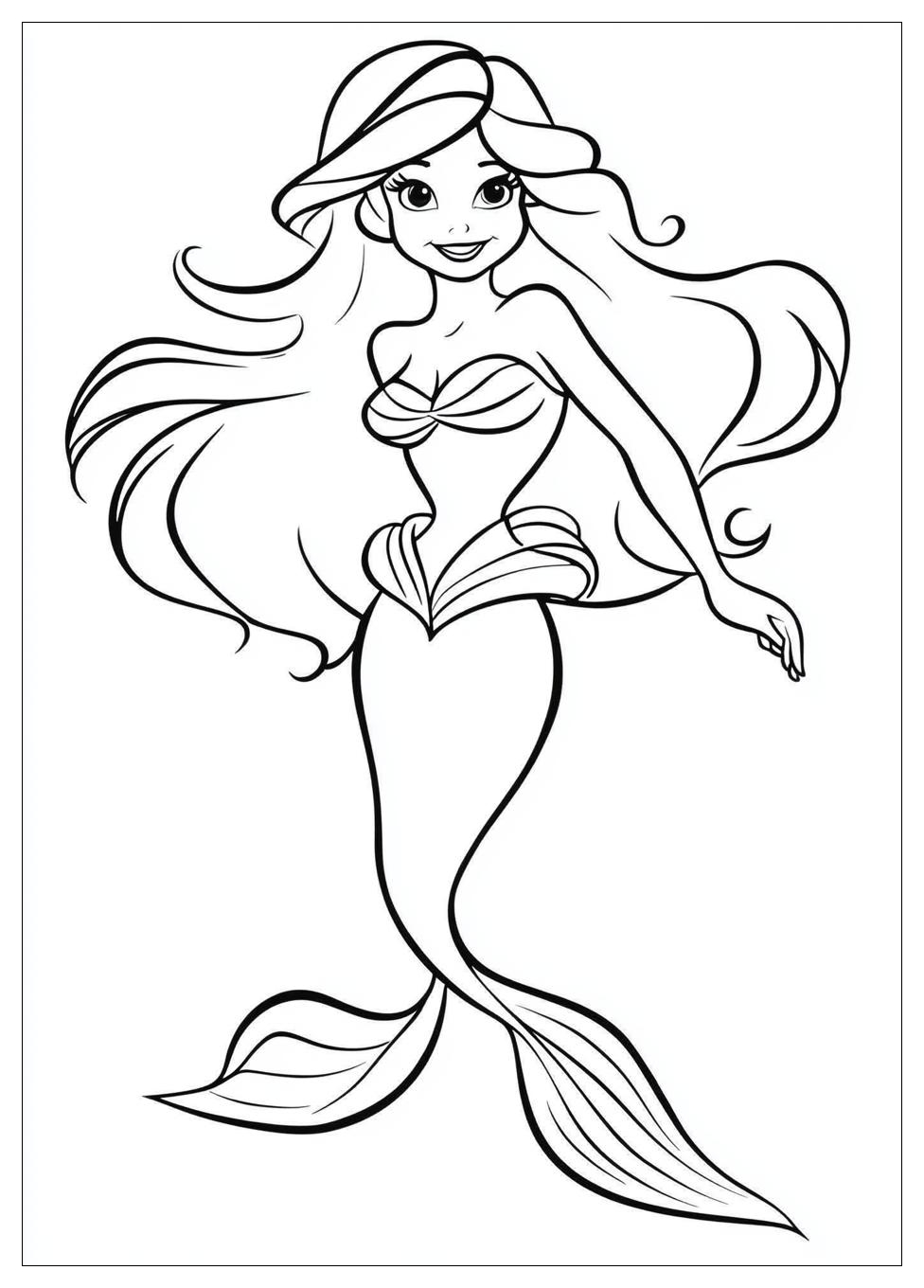 Ariel Coloring Pages-3