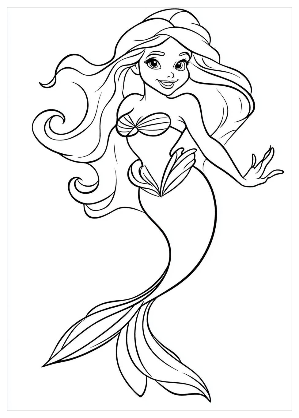 Ariel Coloring Pages-4