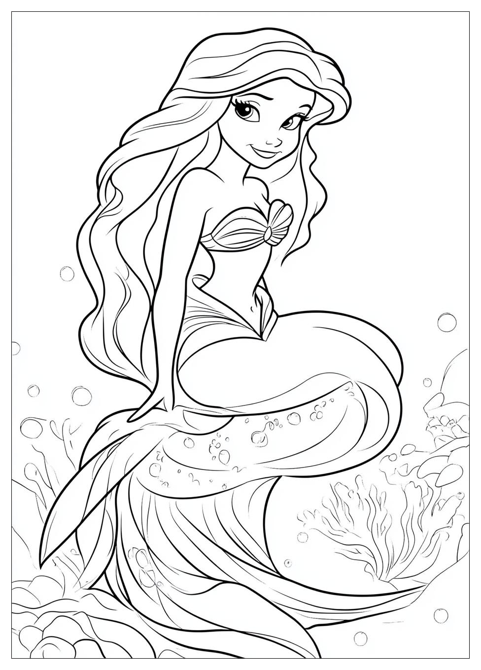 Ariel Coloring Pages-5