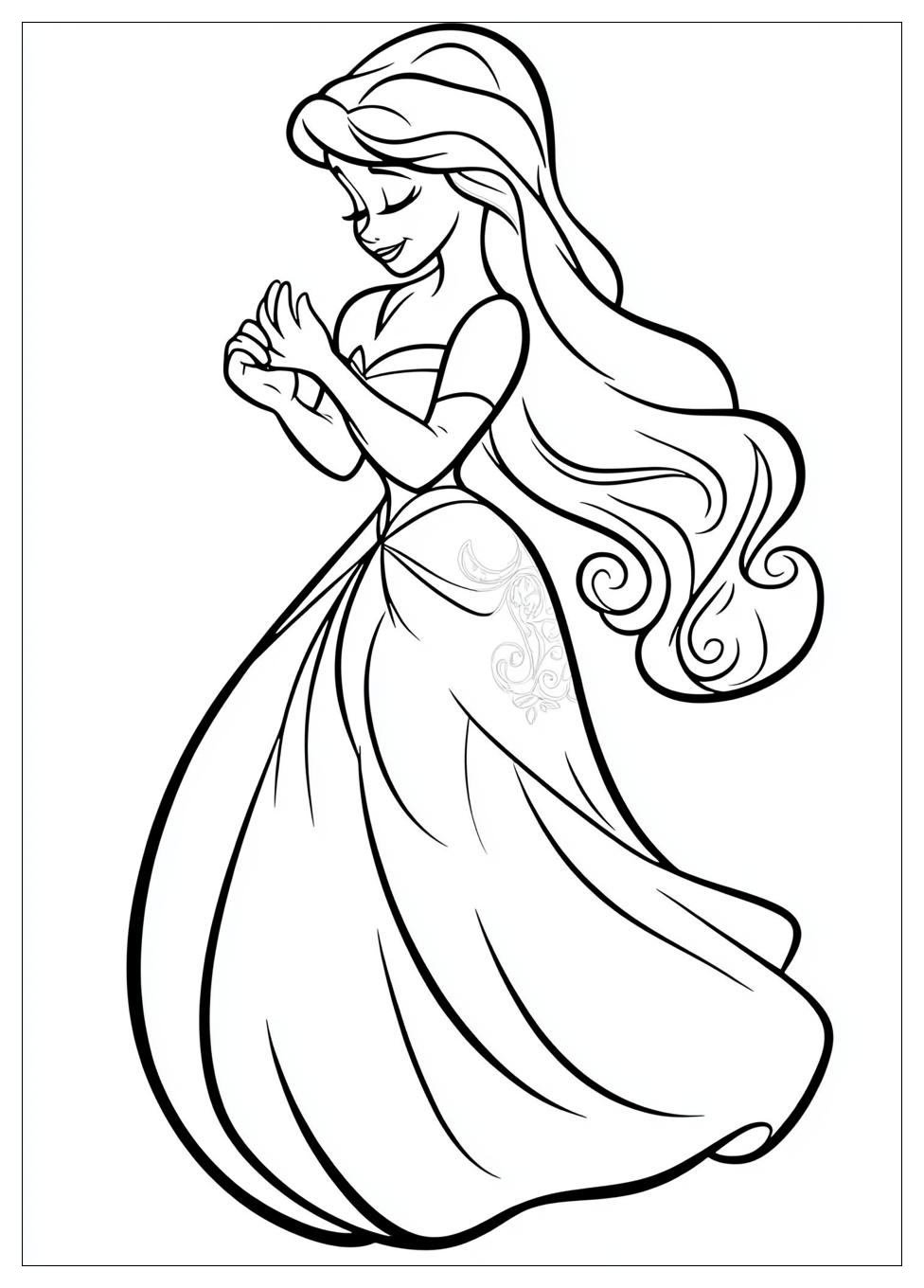 Ariel Coloring Pages-7