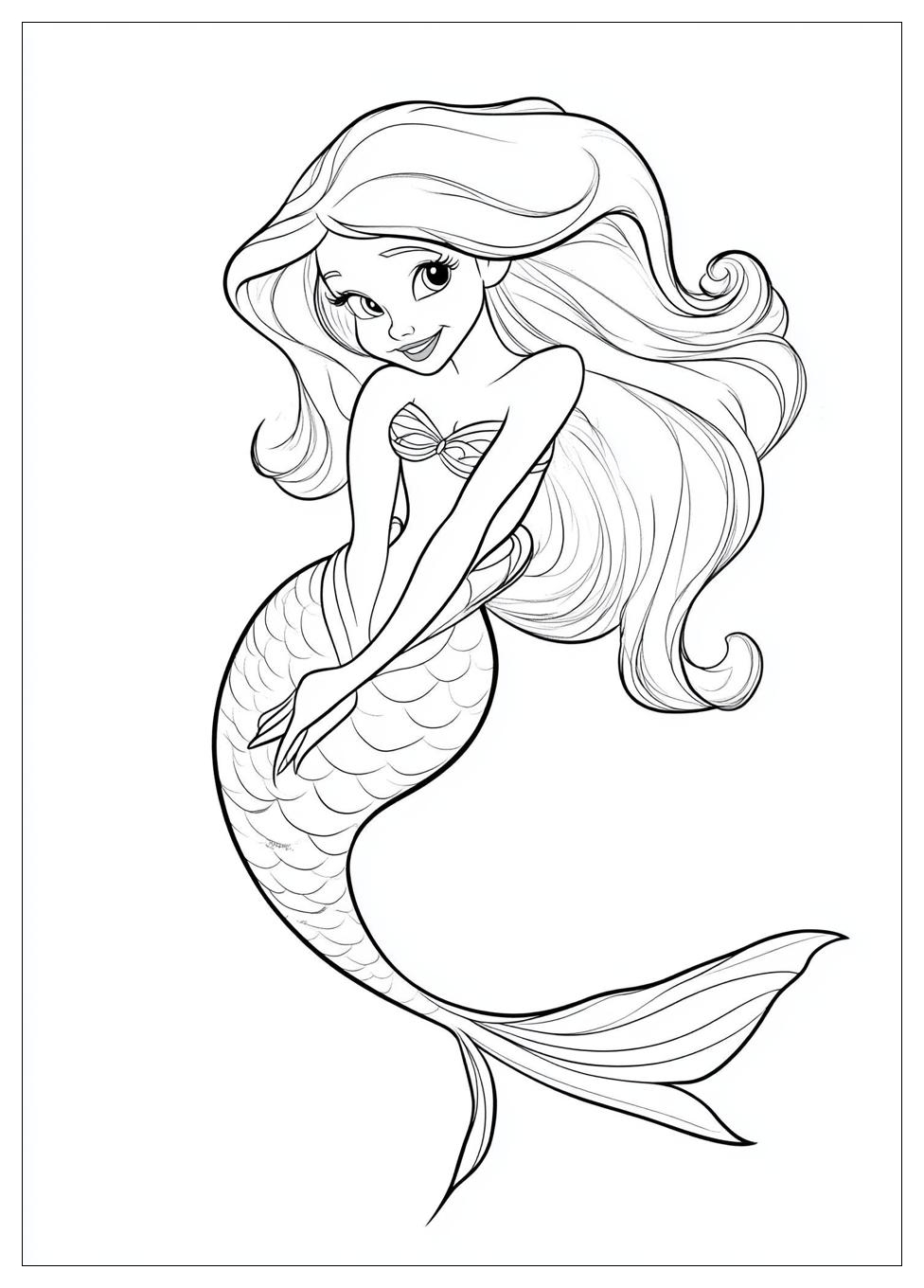 Ariel Coloring Pages-8