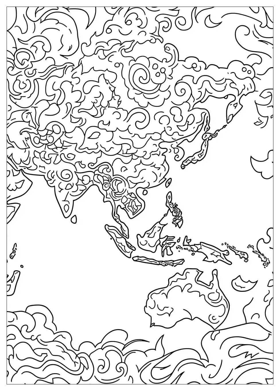 Asia Map Coloring Pages-19