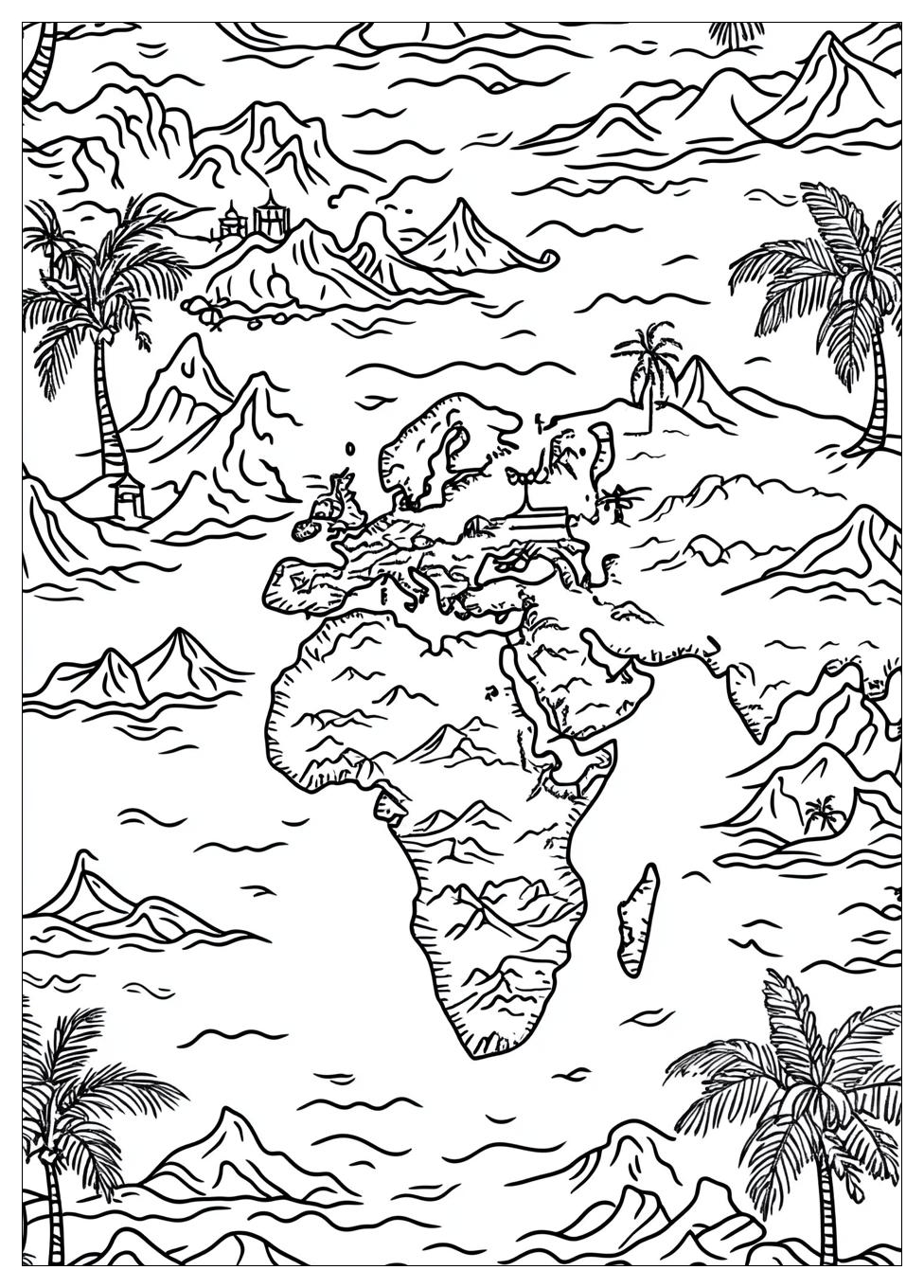 Asia Map Coloring Pages-20