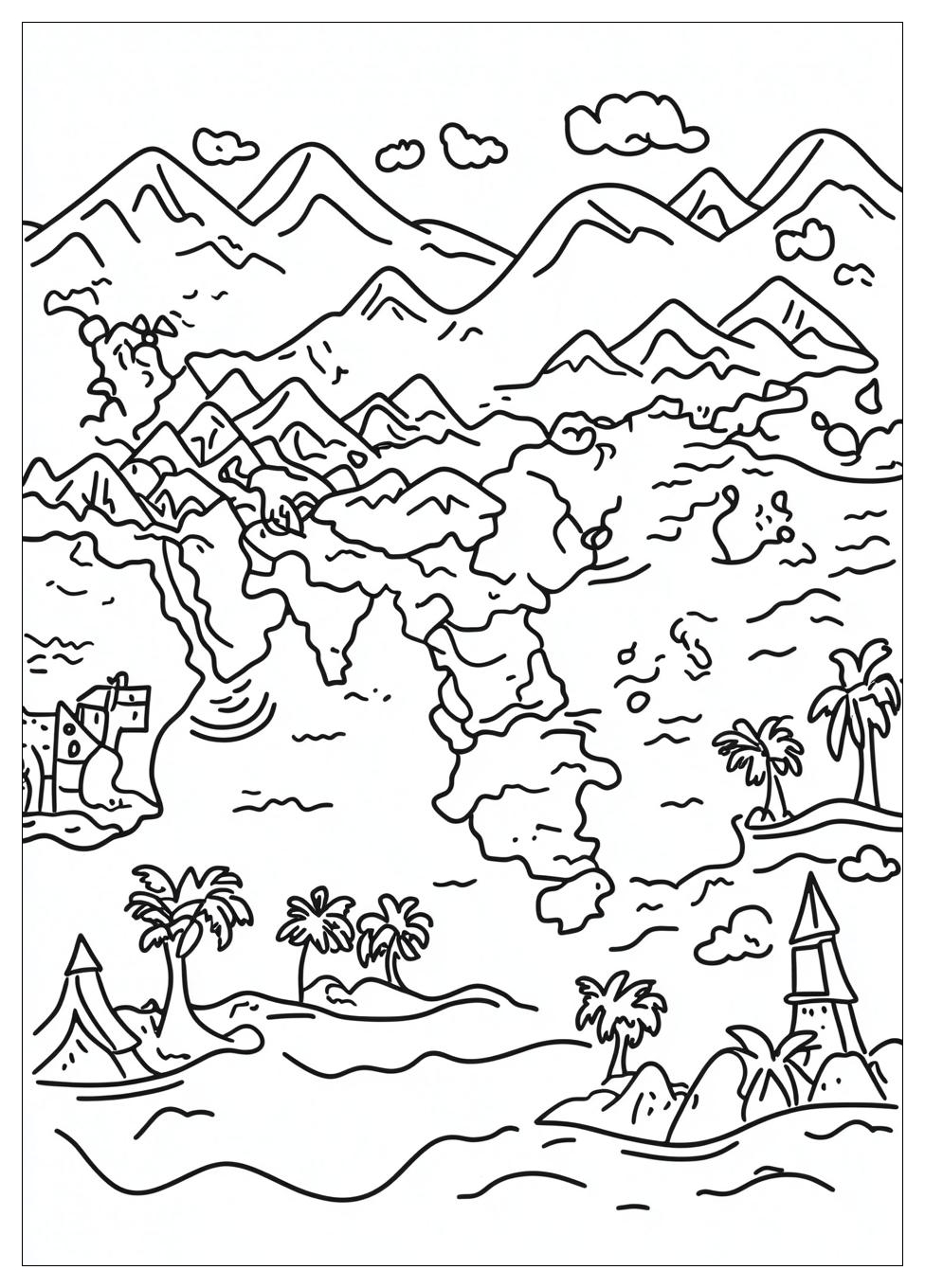 Asia Map Coloring Pages-3