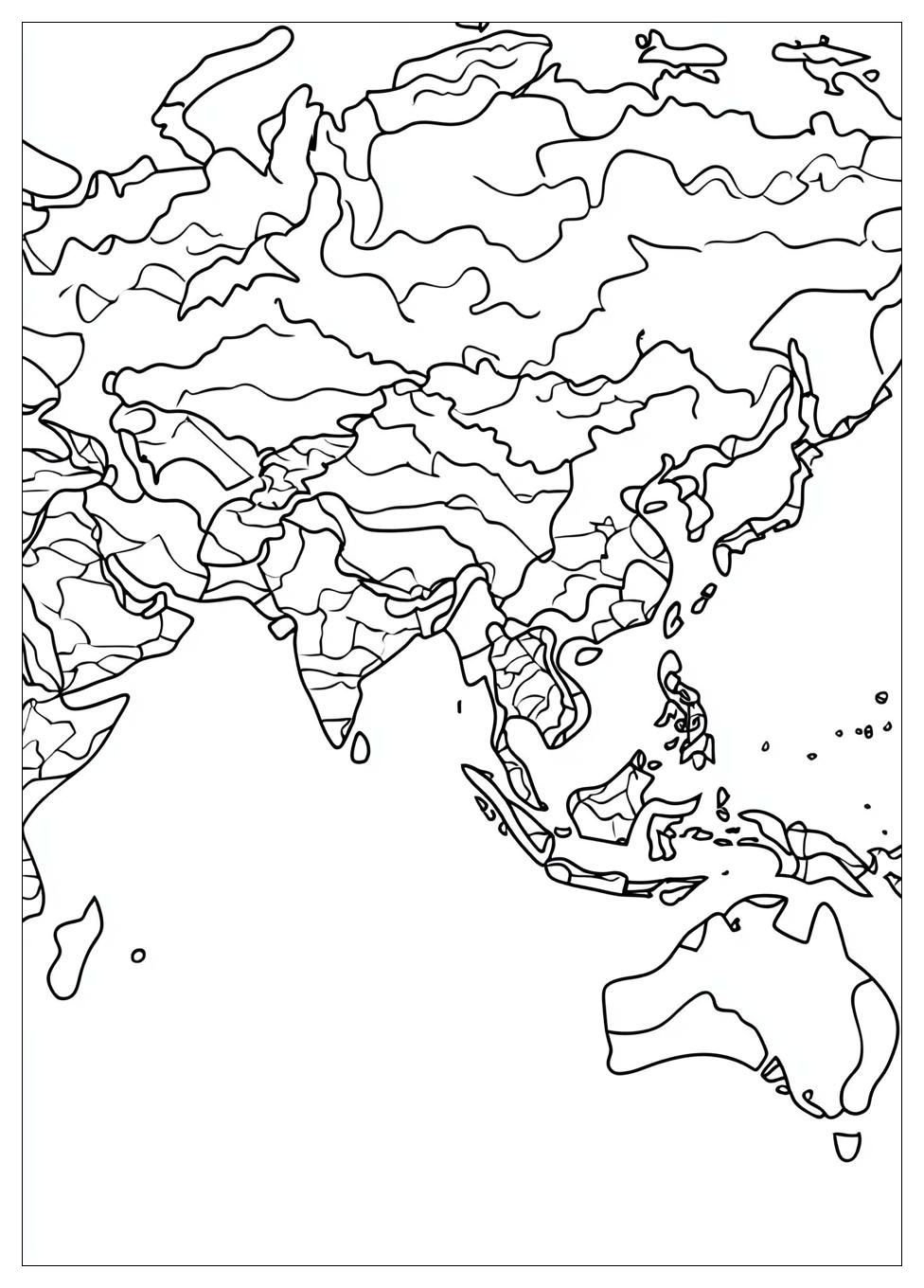Asia Map Coloring Pages-4