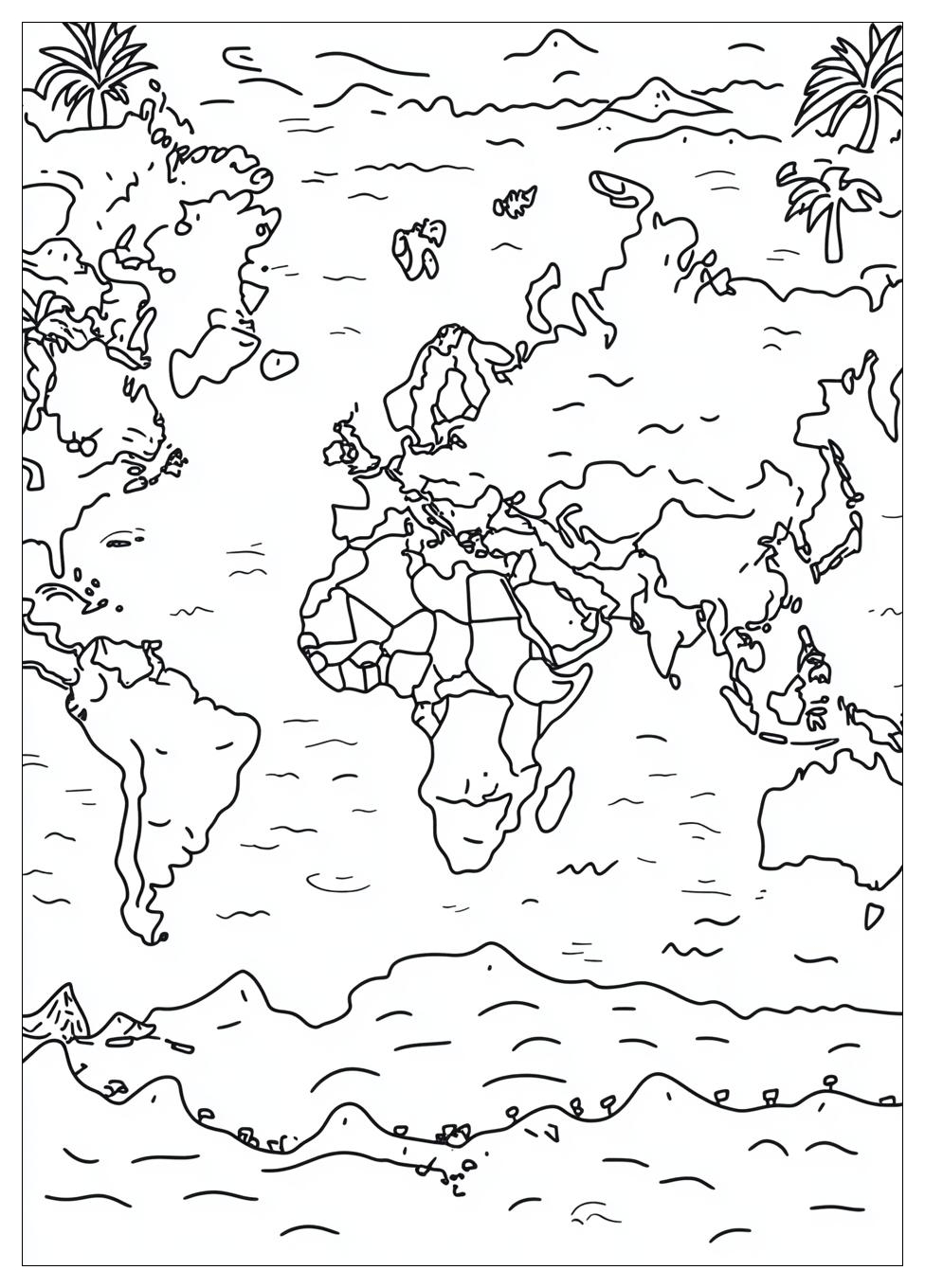 Asia Map Coloring Pages-6