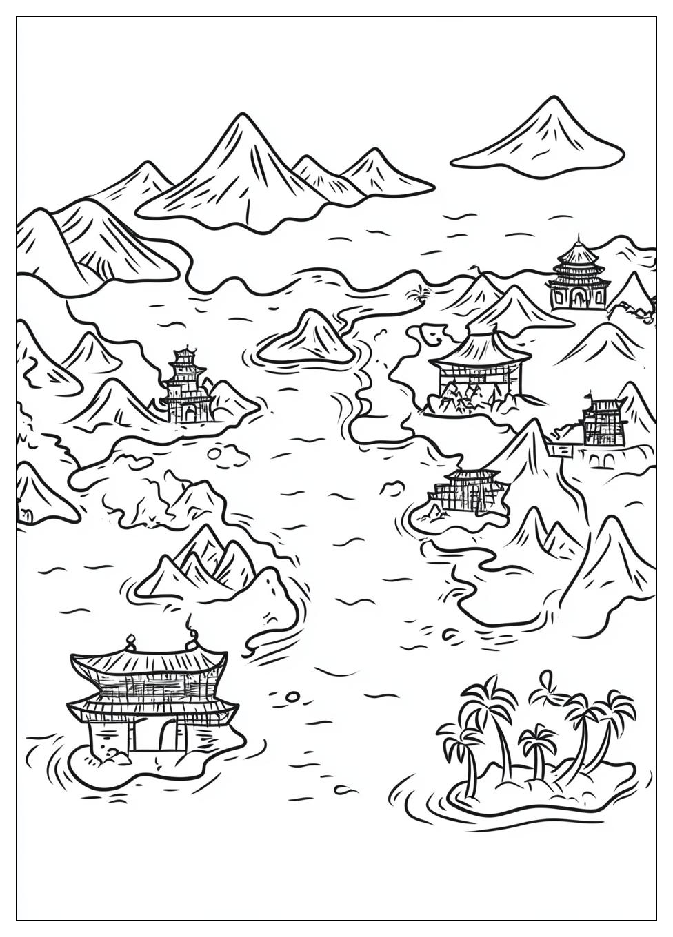 Asia Map Coloring Pages-7