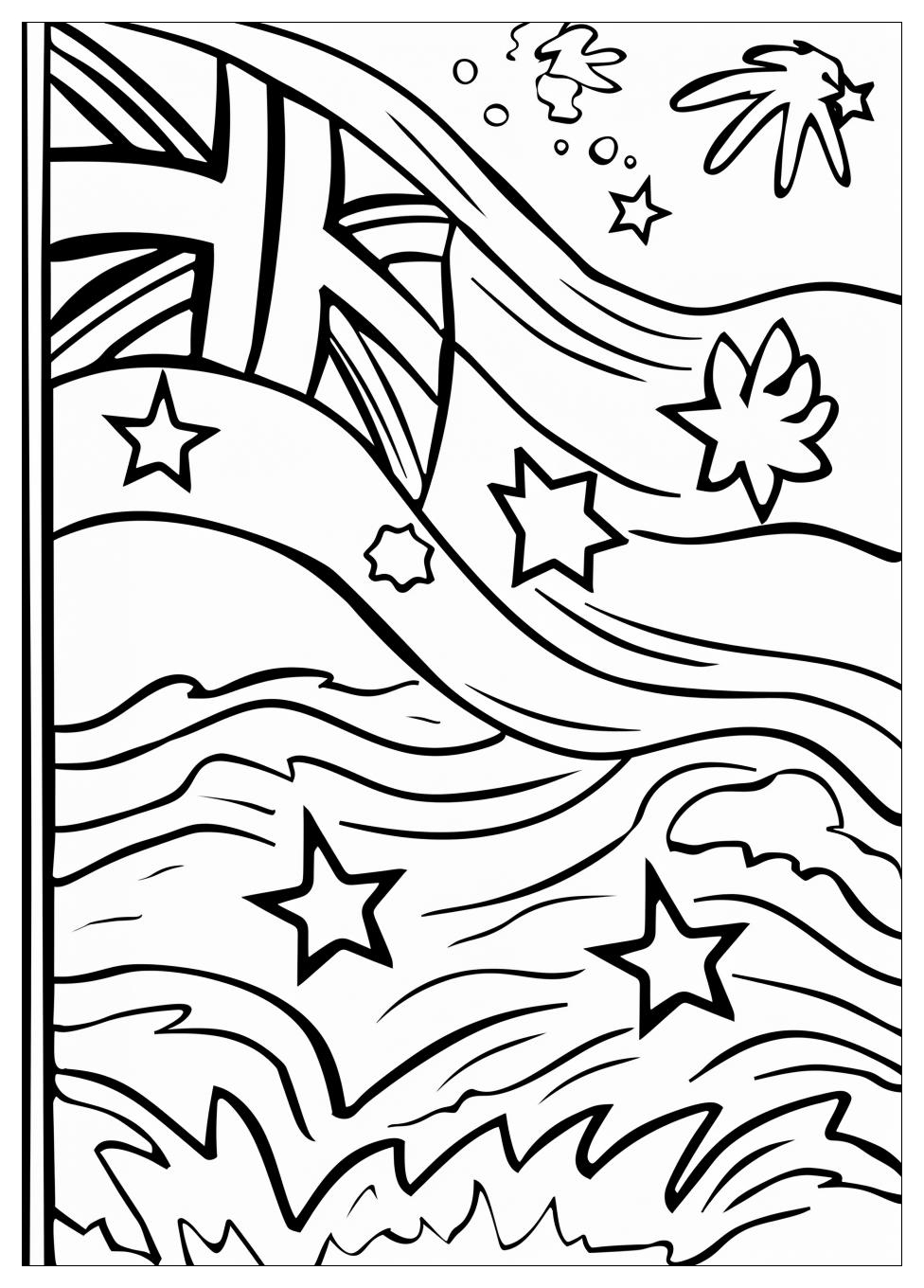 Australia Flag Coloring Pages-1