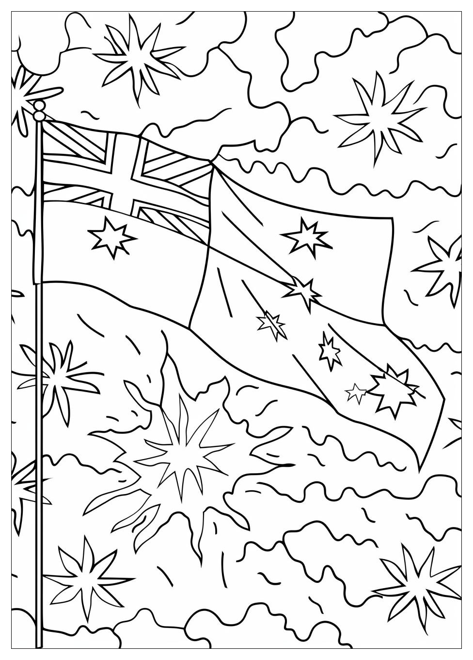 Australia Flag Coloring Pages-11